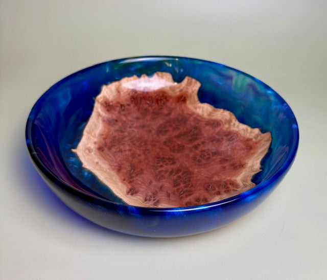 Resin and Red Mallee Burl Bowl 8.75" x 2"