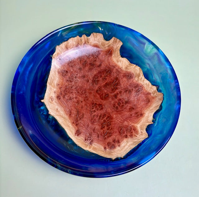 Resin and Red Mallee Burl Bowl 8.75" x 2"