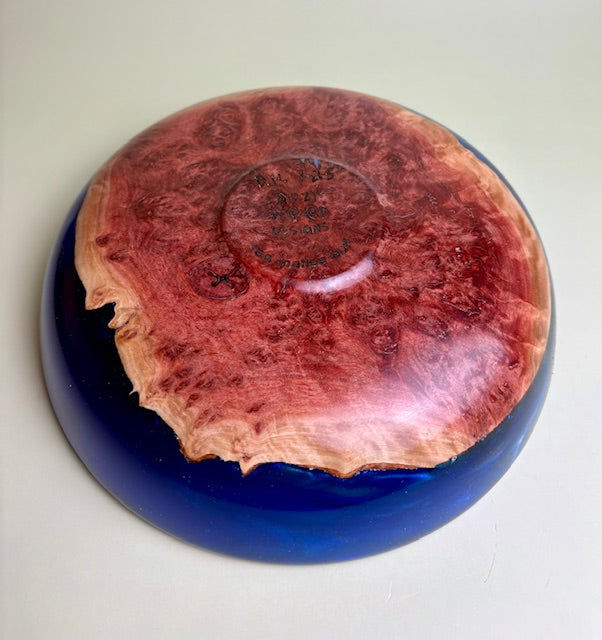 Resin and Red Mallee Burl Bowl 8.75" x 2"