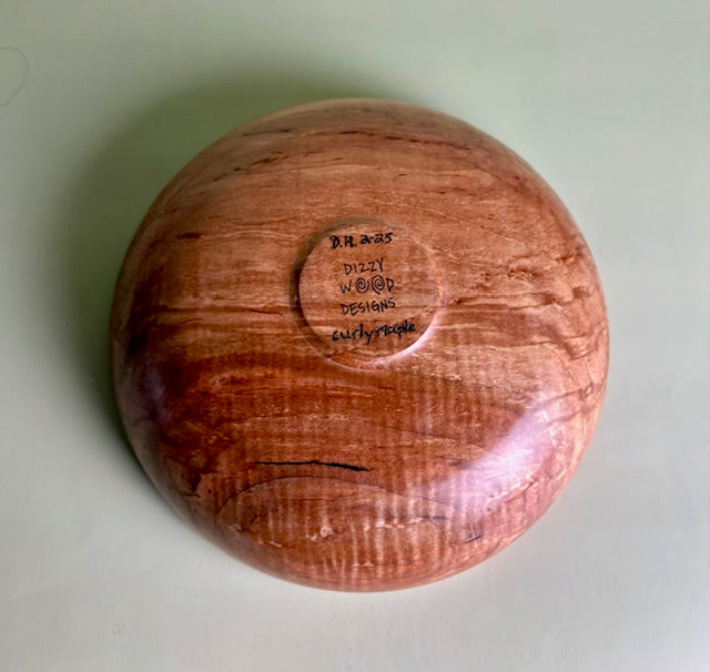 Curly Maple Bowl 8.75" x 2.25"