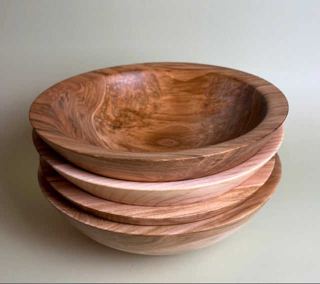 Set of 4 Red Maple Bowls 9.25" x 3"
