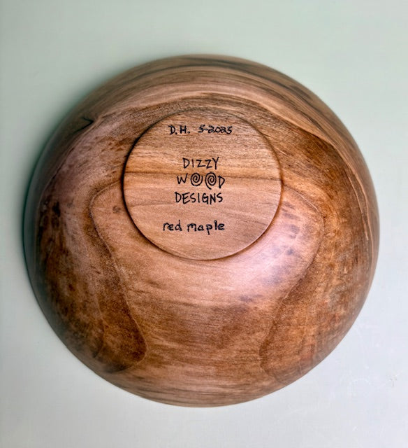 Set of 4 Red Maple Bowls 9.25" x 3"