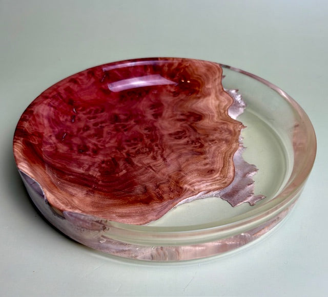 Resin and Red Mallee Burl Dish 7.5" x 1.25"