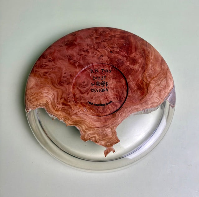 Resin and Red Mallee Burl Dish 7.5" x 1.25"