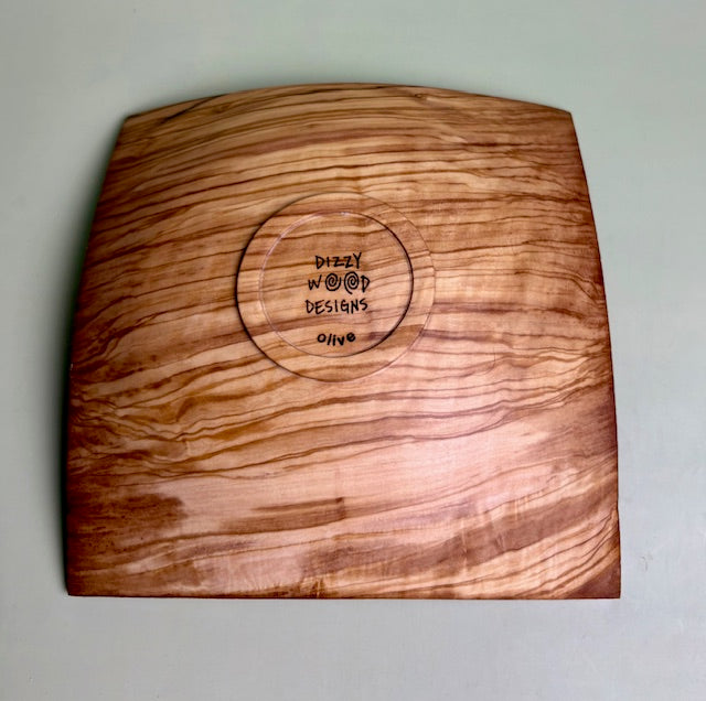 Olive Square Edge Platter 8" x 2.5"