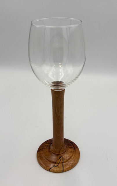 Bordeaux Wine Glass with Pecan base
