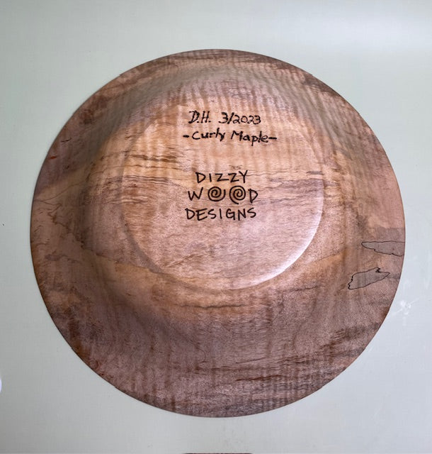 Curly Maple Bowl 10" x 1.75"