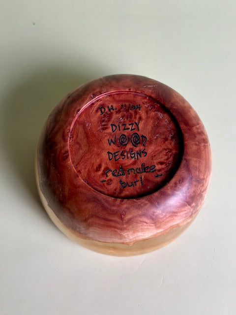 Resin and Red Mallee Burl Bowl 5.25" x 2.75"