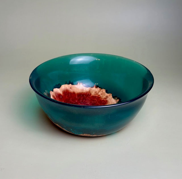 Resin and Red Mallee Burl Bowl 6.5" x 2.75"