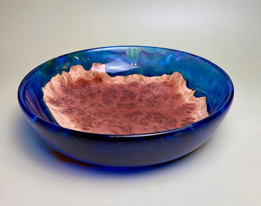 Resin and Red Mallee Burl Bowl 8.75" x 2"