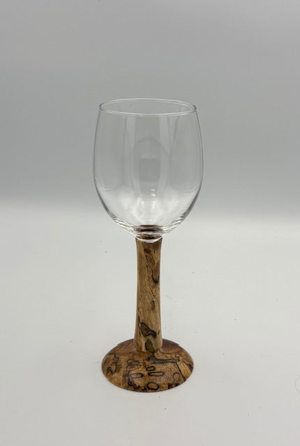 Bordeaux Wine Glass with Pecan base
