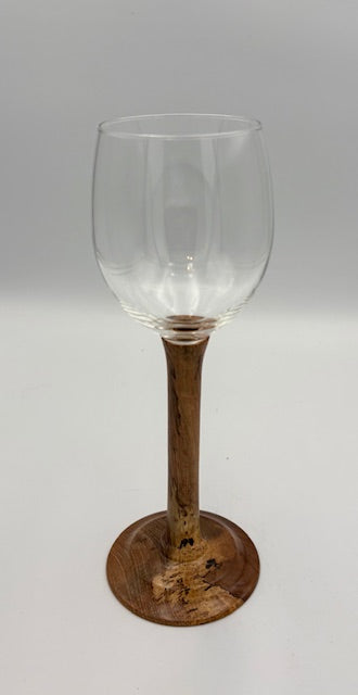 Bordeaux Wine Glass with Pecan base