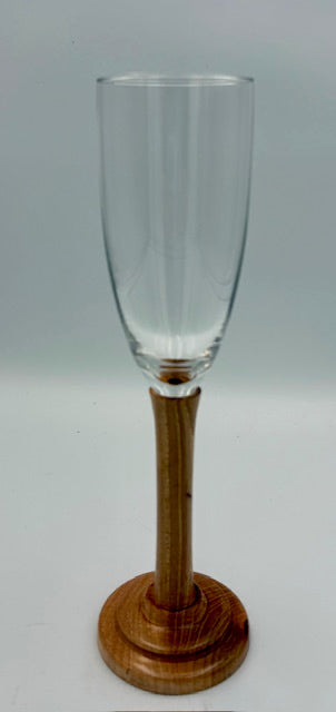 Champagne Flute with Pecan base