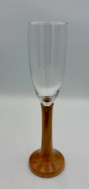 Champagne Flute with Pecan base