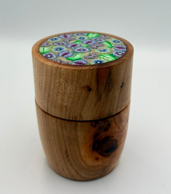 Pecan Box with Polymer Clay Insert