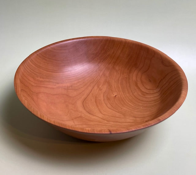 Cherry bowl with 100% food safe oil-based finish and buffed to a matte sheen.