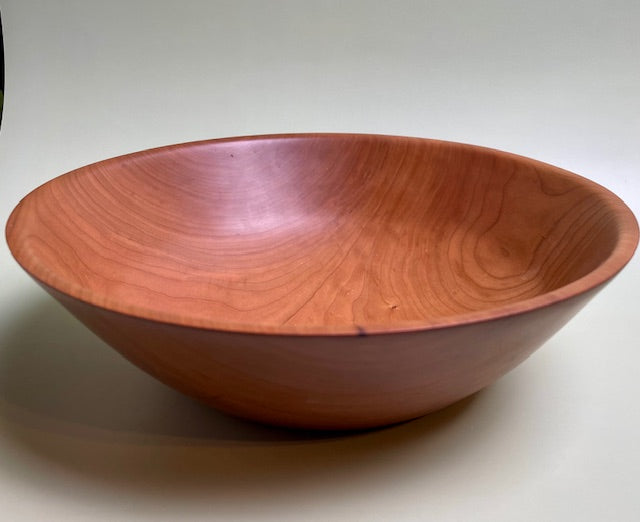 Cherry bowl with 100% food safe oil-based finish and buffed to a matte sheen.