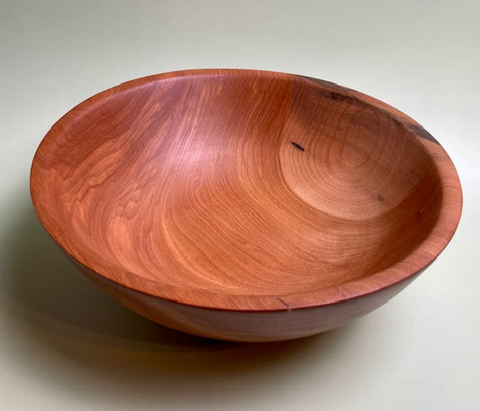 Cherry bowl with 100% food safe oil-based finish and buffed to a matte sheen.