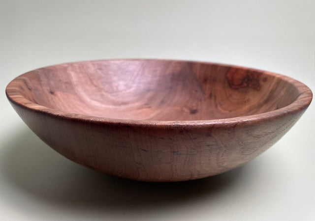 Native Texas pecan bowl with 100% food safe oil-based finish and buffed to a matte sheen.