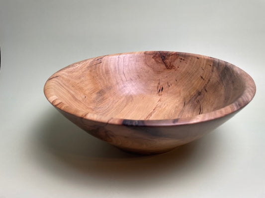 Native Texas pecan bowl with 100% food safe oil-based finish and buffed to a matte sheen.