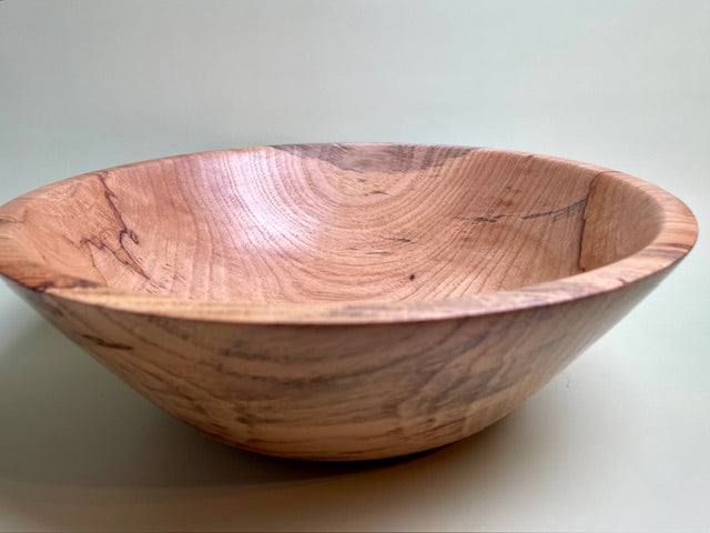 Native Texas pecan bowl with 100% food safe oil-based finish and buffed to a matte sheen.