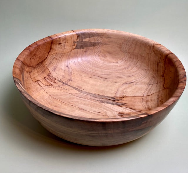 Native Texas pecan bowl with 100% food safe oil-based finish and buffed to a matte sheen.