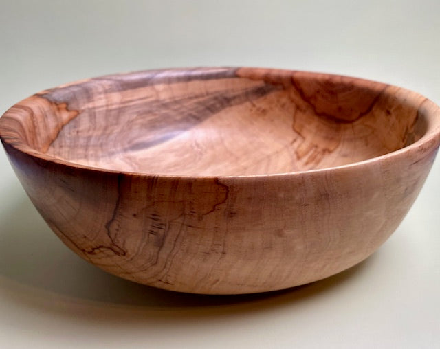 Native Texas pecan bowl with 100% food safe oil-based finish and buffed to a matte sheen.