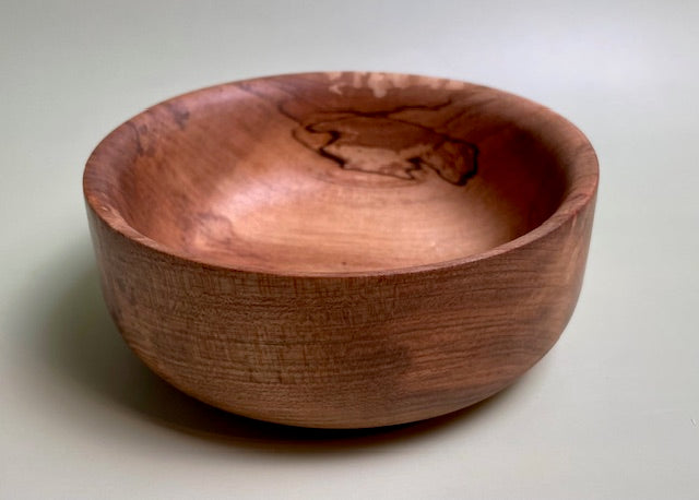 Native Texas pecan bowl with 100% food safe oil-based finish and buffed to a matte sheen.