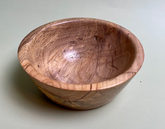 Native Texas pecan bowl with 100% food safe oil-based finish and buffed to a matte sheen.