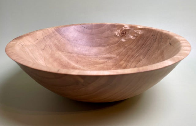 Poplar bowl with 100% food safe oil-based finish and buffed to a matte sheen.