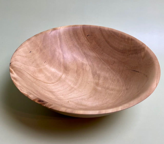 Poplar bowl with 100% food safe oil-based finish and buffed to a matte sheen.