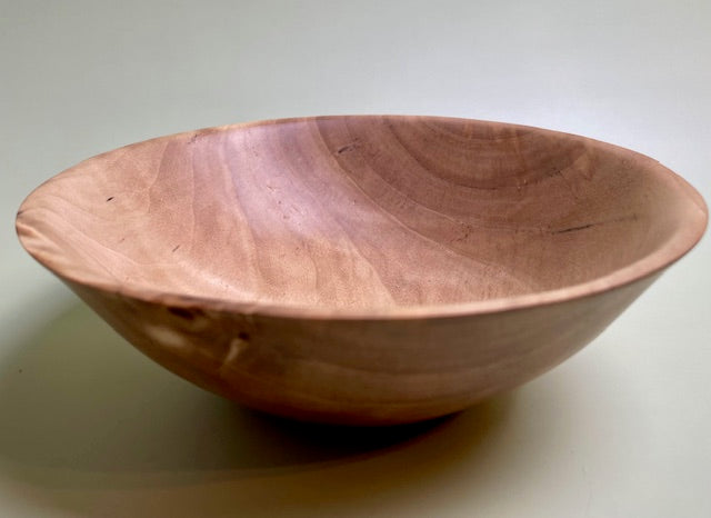 Poplar bowl with 100% food safe oil-based finish and buffed to a matte sheen.