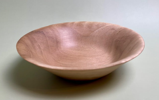 Poplar bowl with 100% food safe oil-based finish and buffed to a matte sheen.