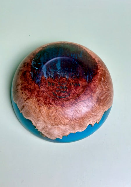 Resin and Red Mallee Burl Bowl 7.5" x 2.5"