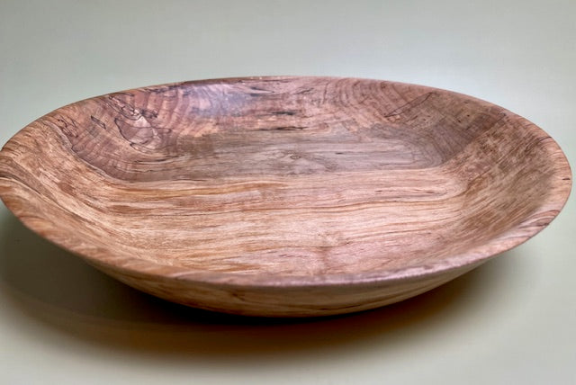 Spalted maple bowl with 100% food safe oil-based finish and buffed to a matte sheen.