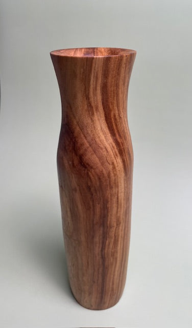 Oak vase finished with a natural oil-based finish and buffed to a matte sheen.