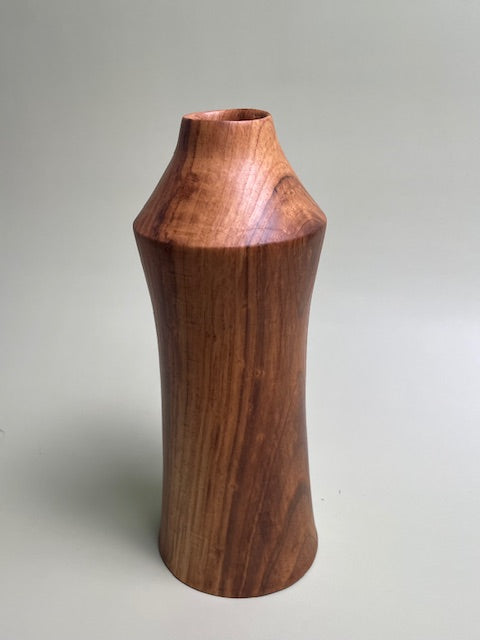 Oak vase finished with a natural oil-based finish and buffed to a matte sheen.