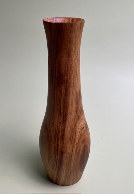 Oak vase finished with a natural oil-based finish and buffed to a matte sheen.