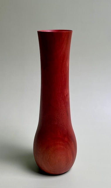 Experience the splendor of this native Texas Cedar Elm wood vase, coated in a gentle natural oil finish and meticulously polished to a refined matte shine.